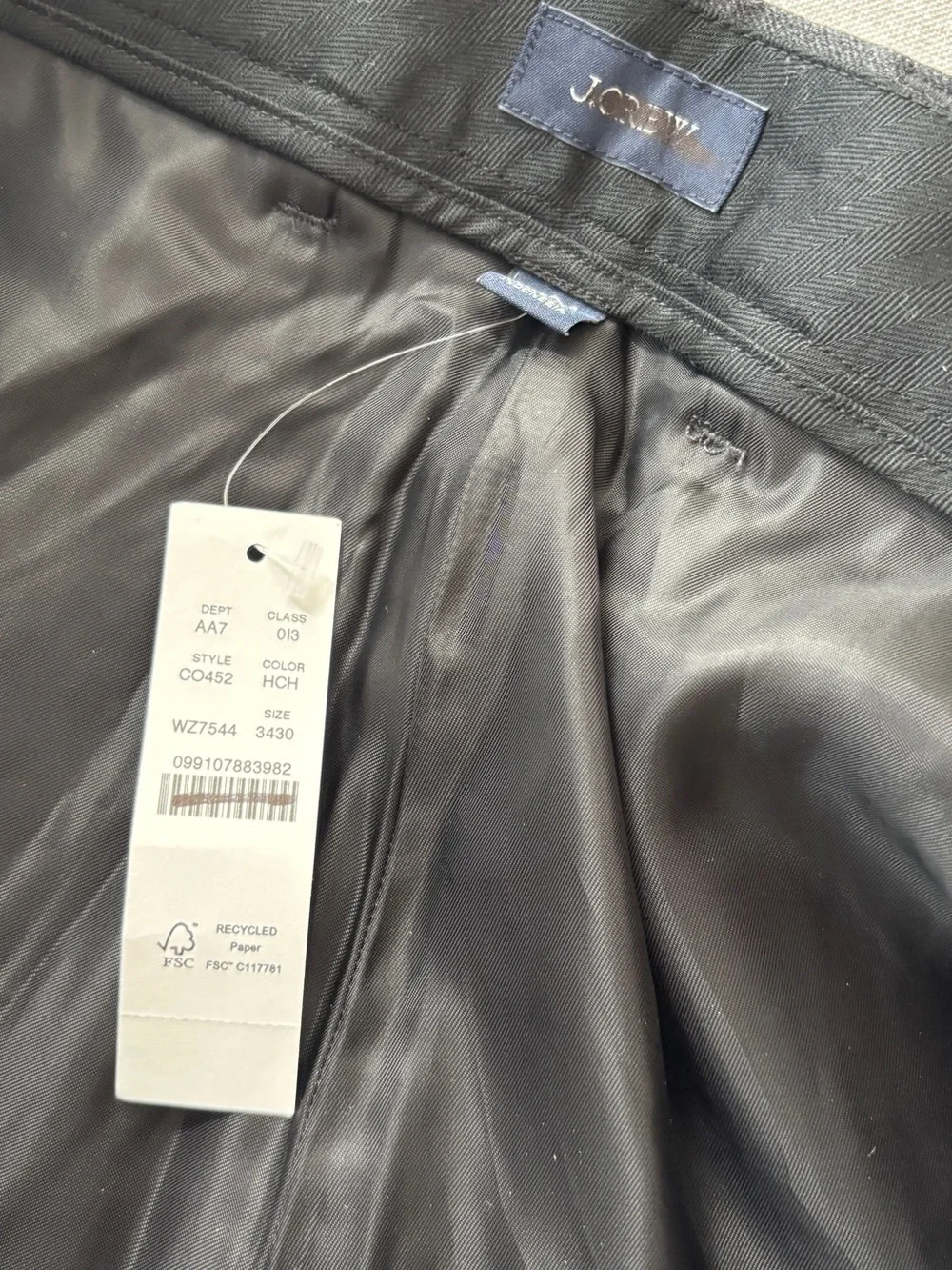 J.Crew Classic creased wool trouser 34/30